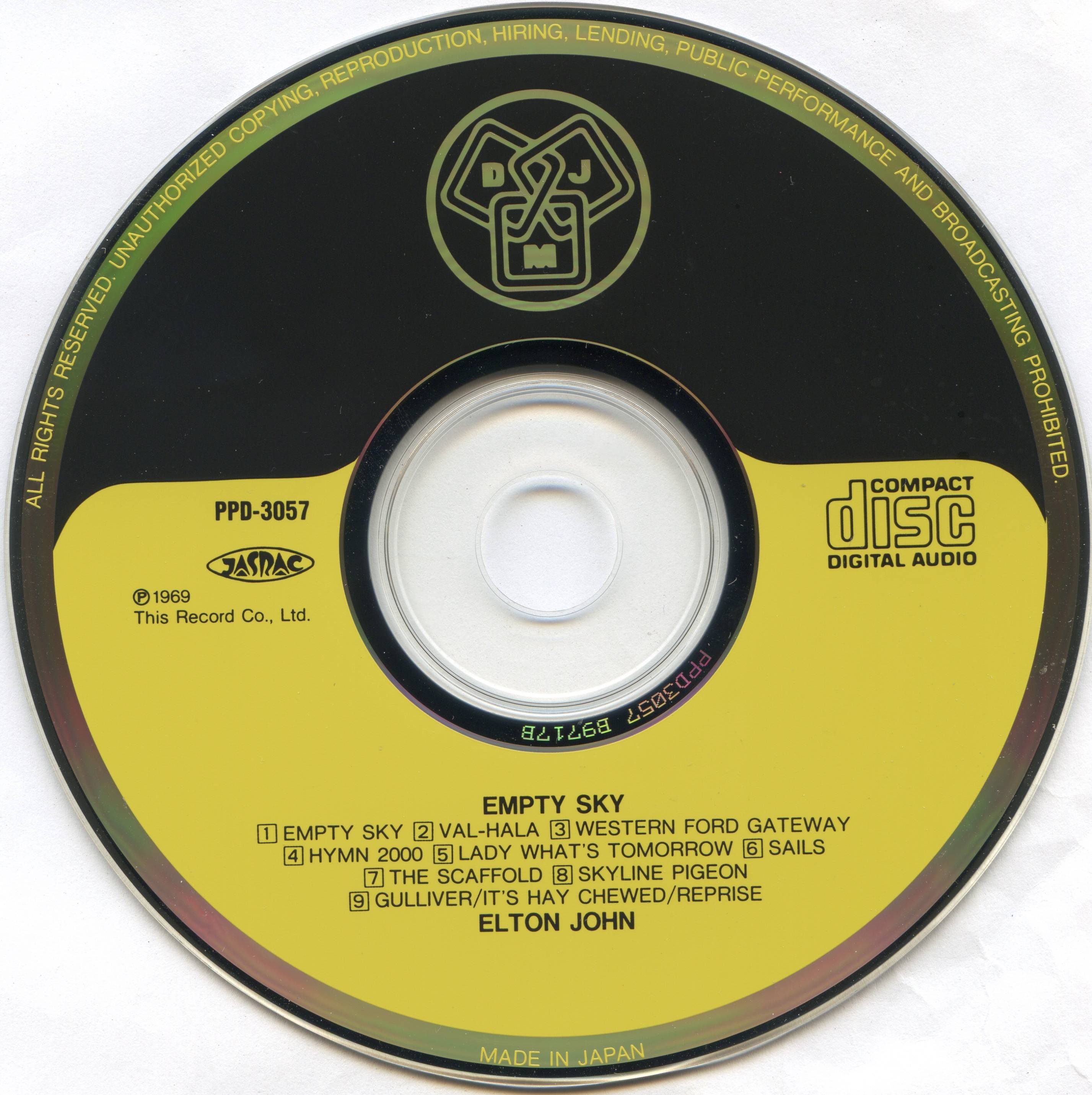 Elton John Empty Sky : CD JPN